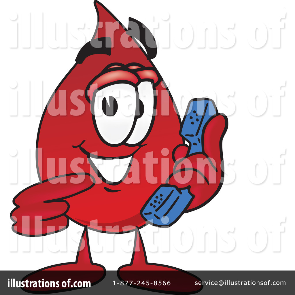 Blood Drop Character Clipart 20030 Illustration by