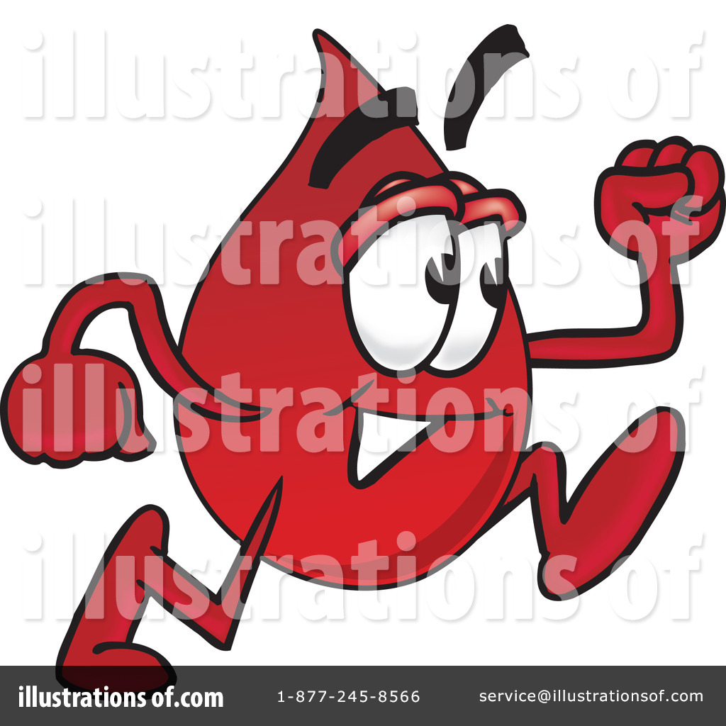 Blood Drop Character Clipart 20043 Illustration by