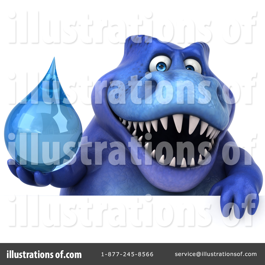 blue t rex cartoon