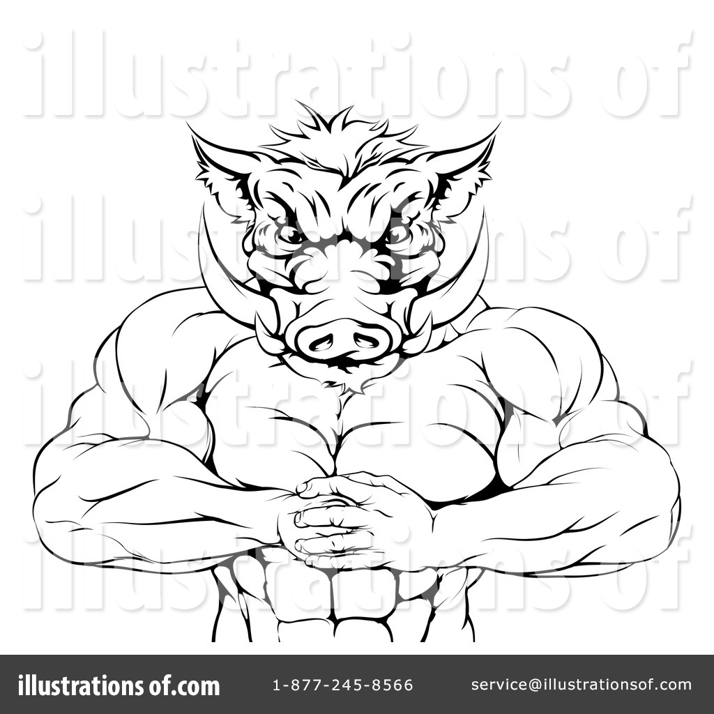 Boar Clipart #1288886 - Illustration by AtStockIllustration