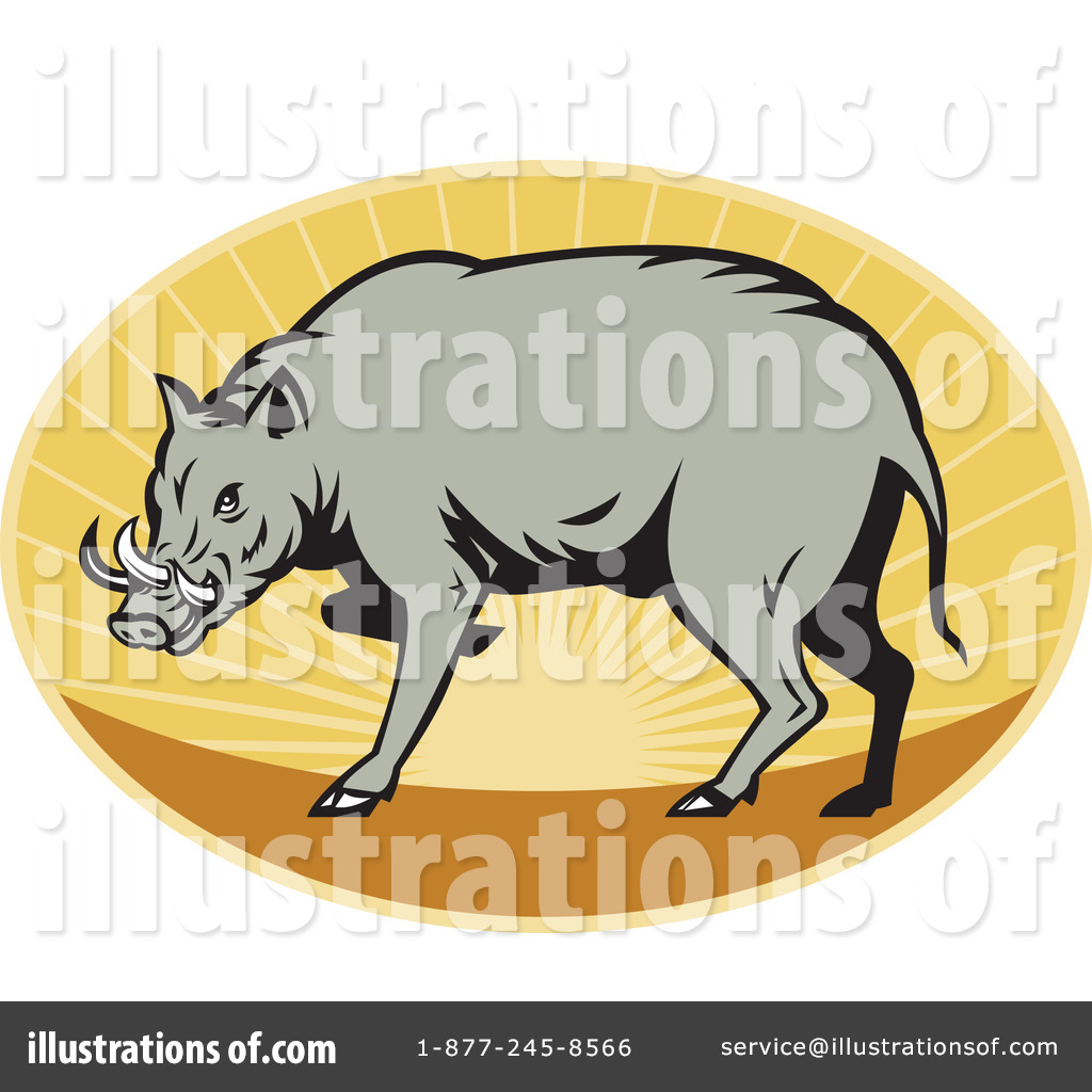 Boar Clipart #1083220 - Illustration by patrimonio