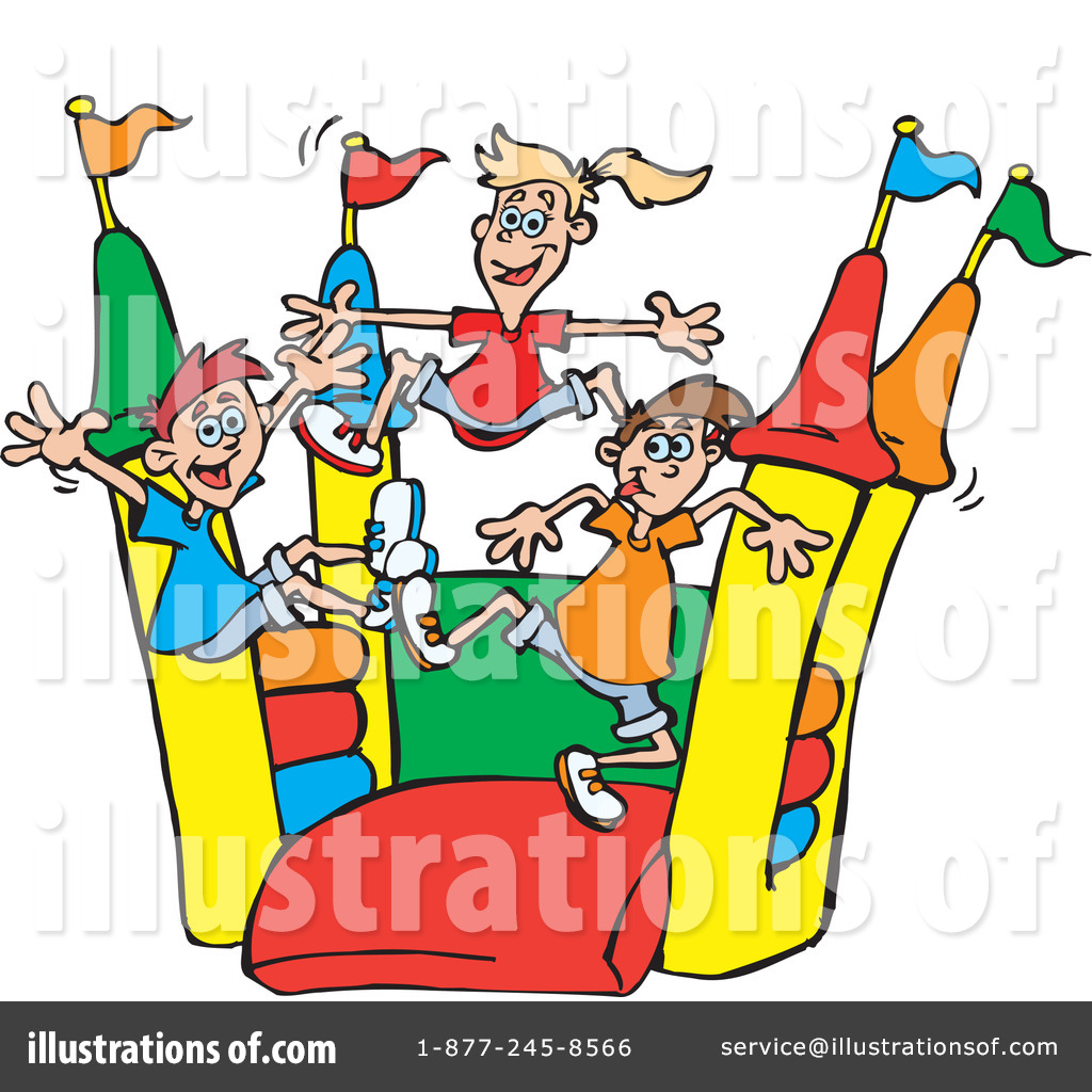 Bouncy House Clipart #1236448 - Illustration by Dennis Holmes Designs