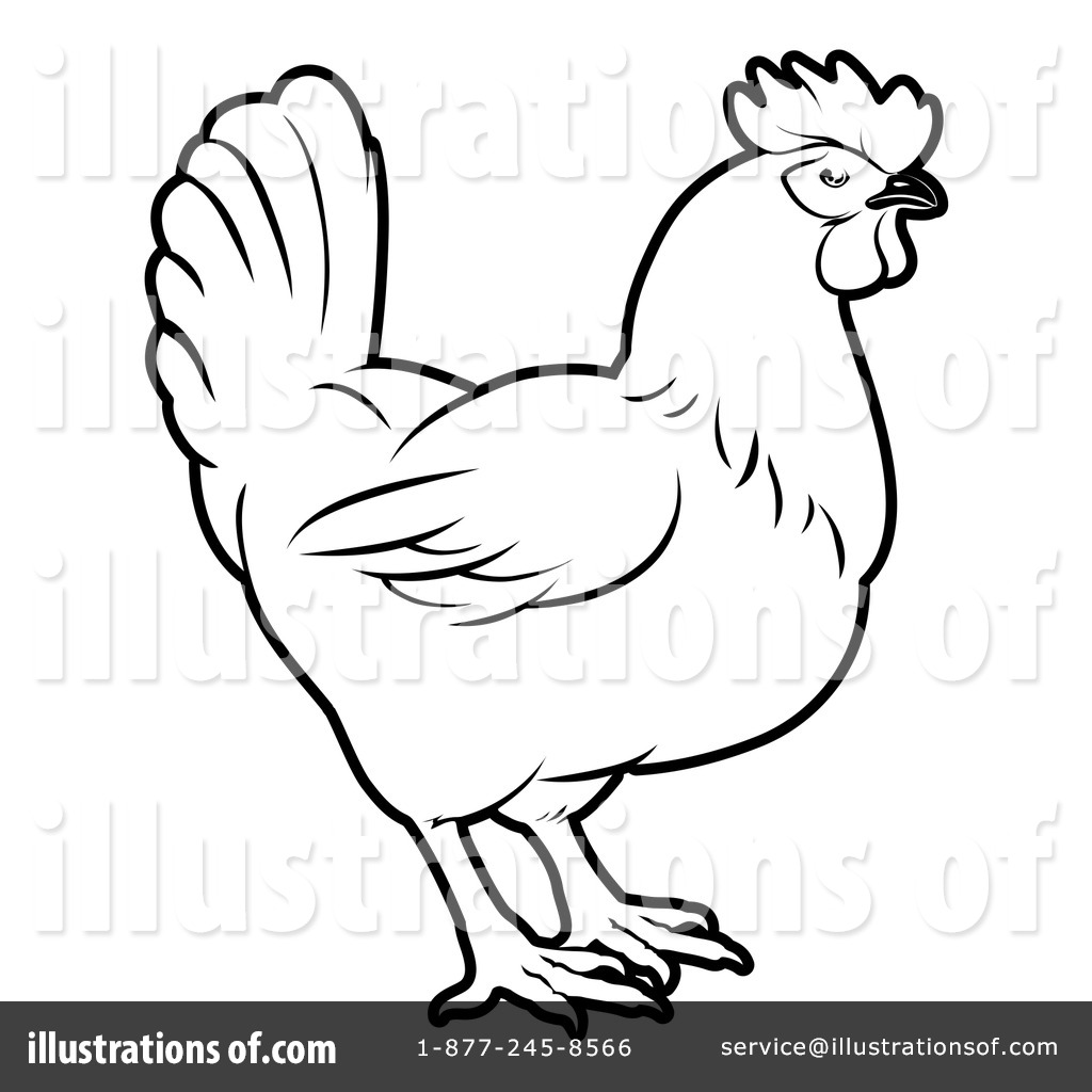 free chicken clipart black and white - photo #43