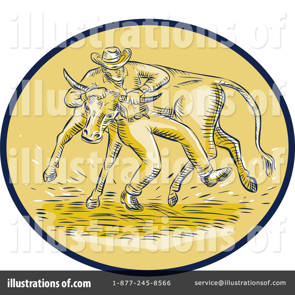 Cowboy Clipart #1332095 - Illustration by patrimonio