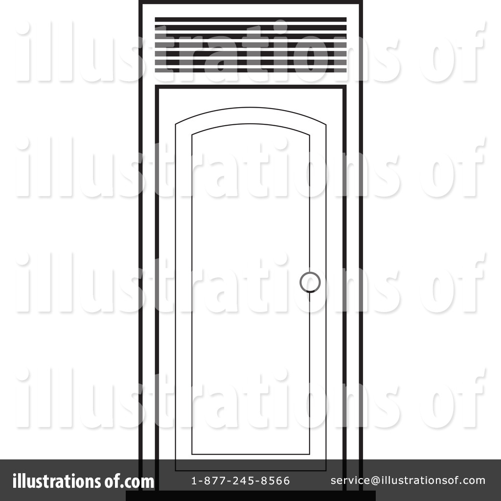 clipart black and white door - photo #32