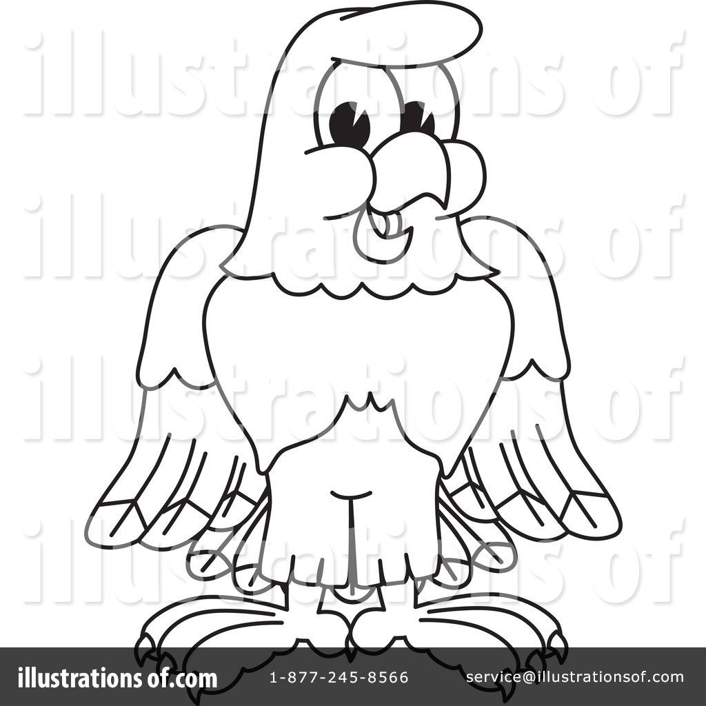 Eagle Mascot Clipart 47340 Illustration Toons4biz Royalty Free Rf Coloring