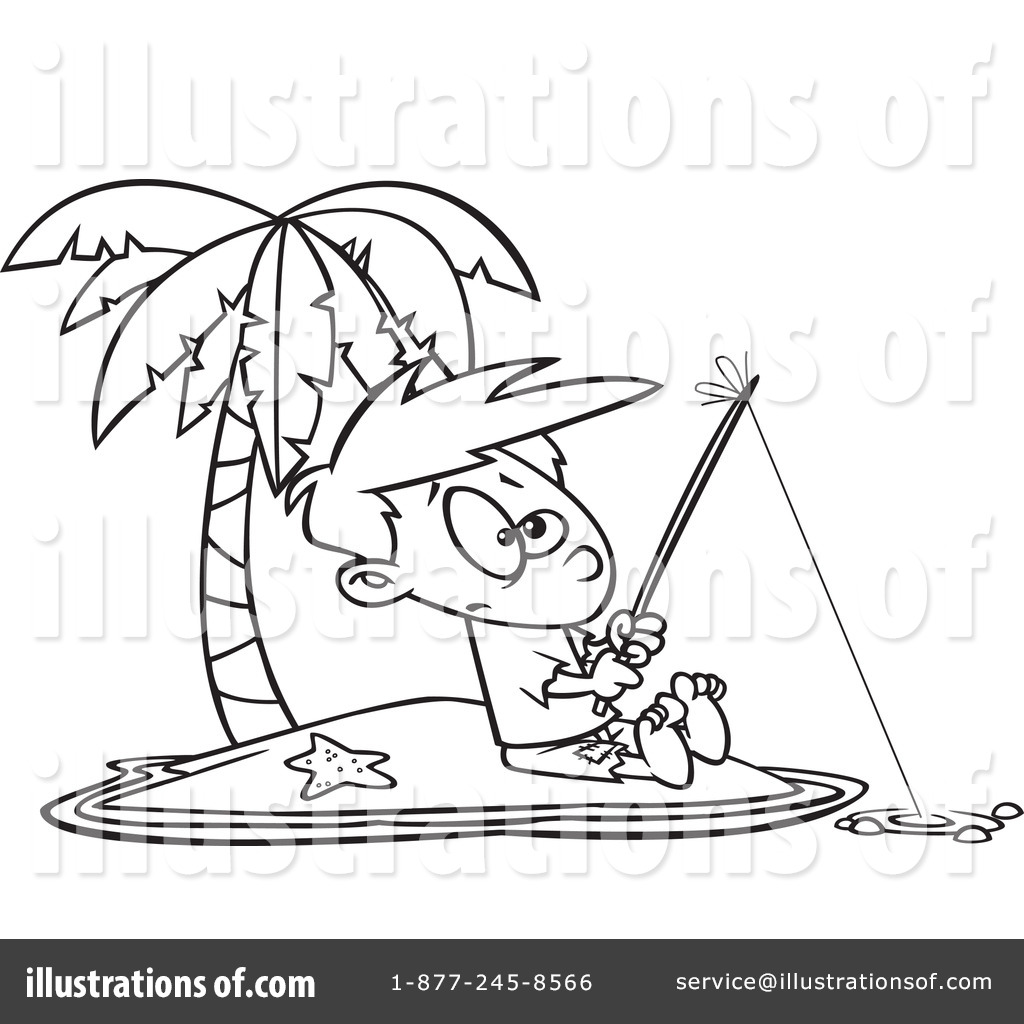 Fishing Clipart #1157296 - Illustration by toonaday