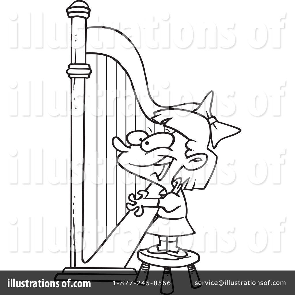 Harp Clipart #442480 - Illustration by toonaday