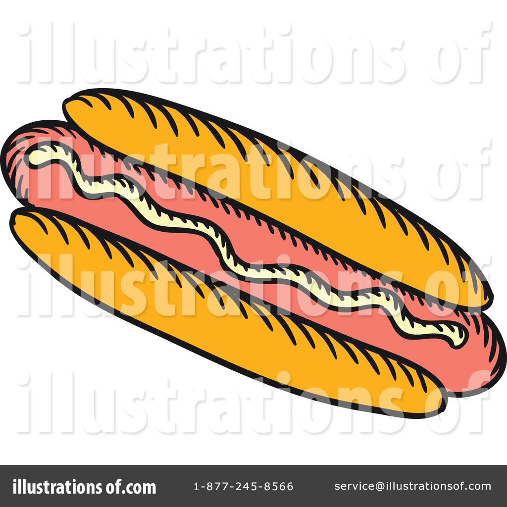 Hot Dog Clipart #1384453 - Illustration by Vector Tradition SM