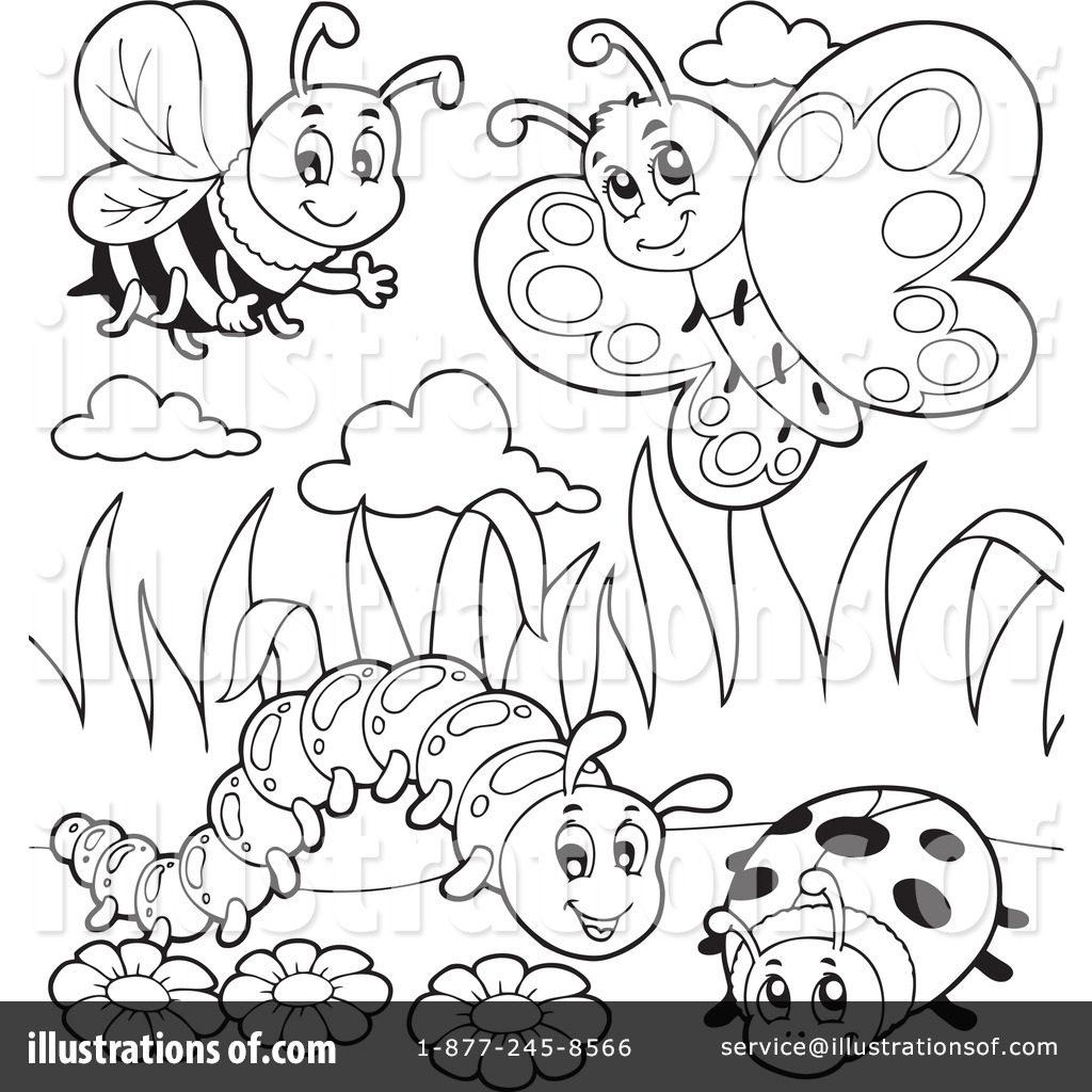 free black and white clip art bugs - photo #48