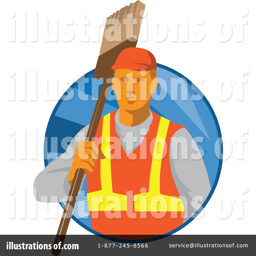 Janitor Clipart #1293963 - Illustration by patrimonio