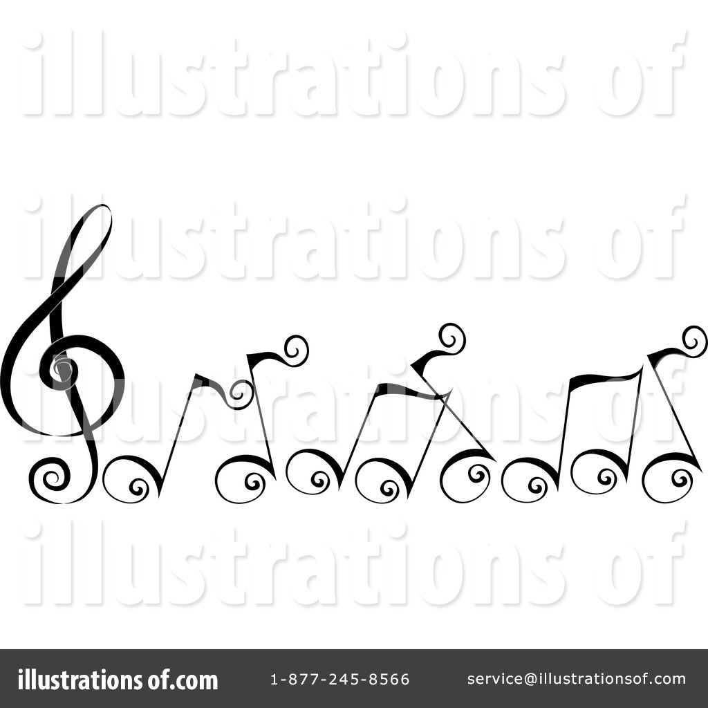 Royalty-Free (RF) Music Notes Clipart Illustration by BNP Design