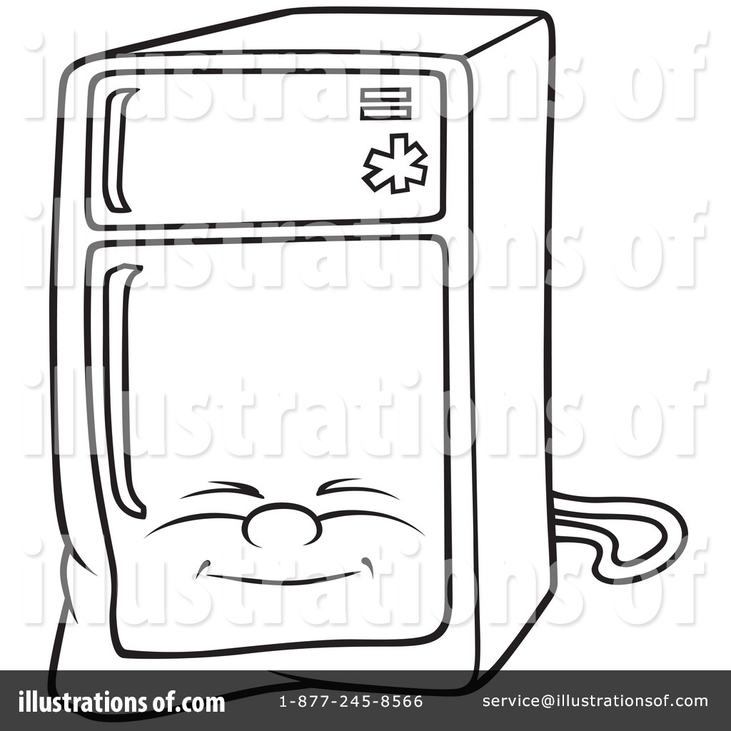 refrigerator clipart black and white - photo #33