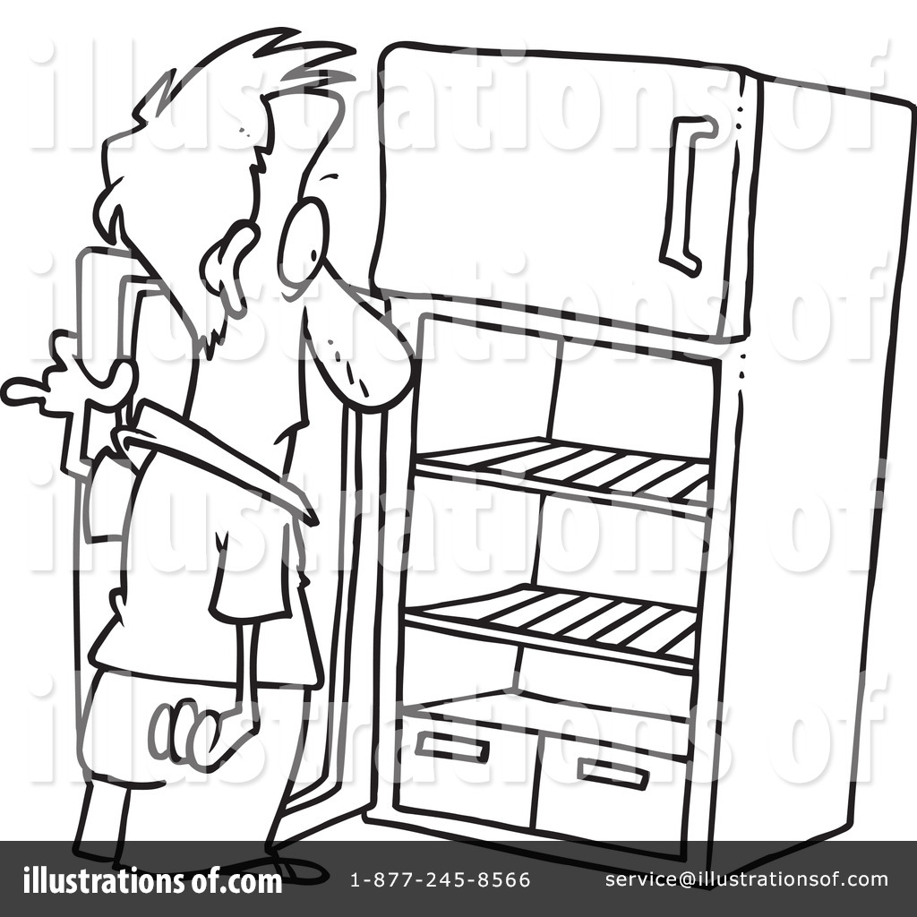 refrigerator clipart black and white - photo #35
