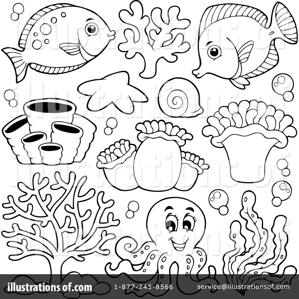 Sea Life Clipart #1182643 - Illustration by visekart