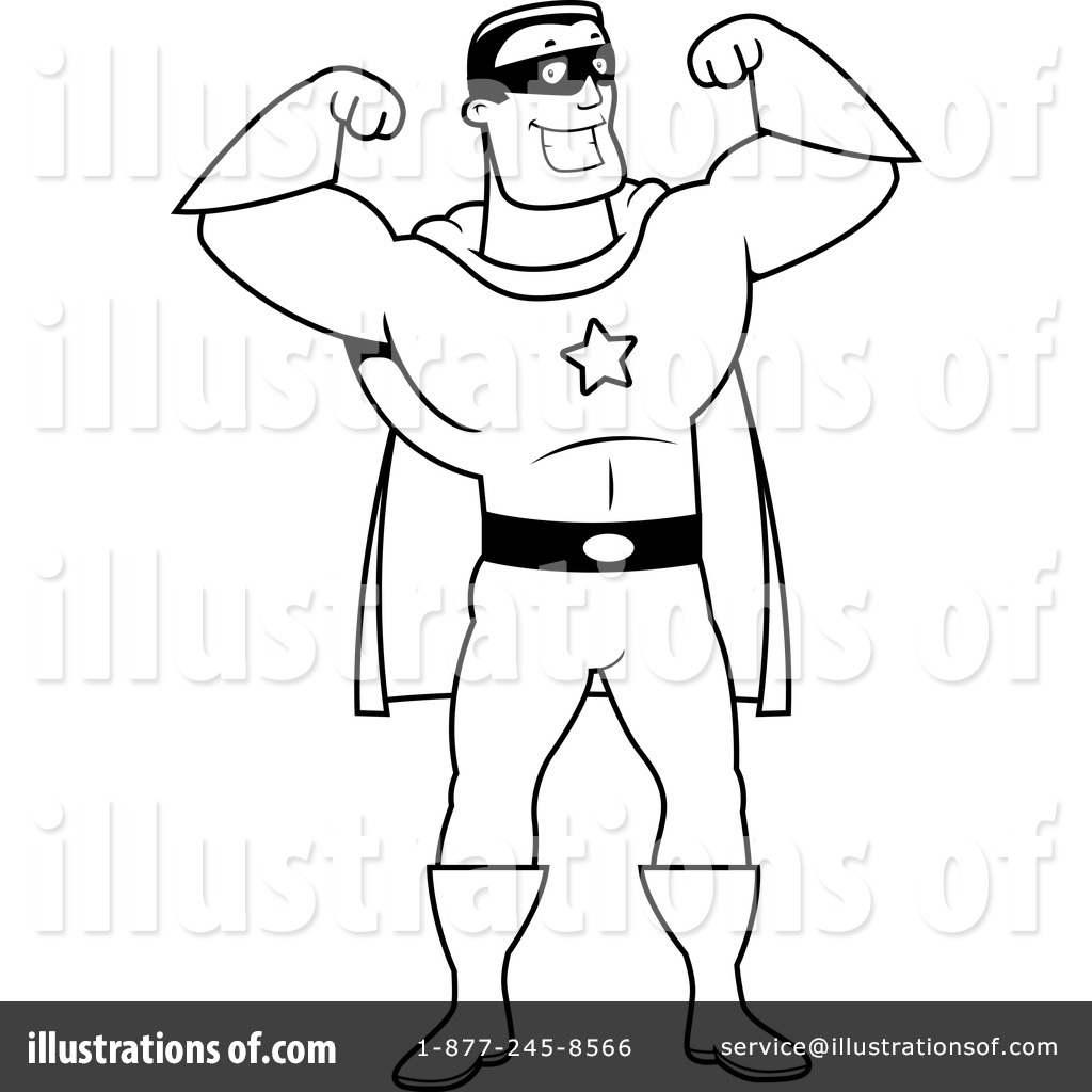 free black and white superhero clipart - photo #31