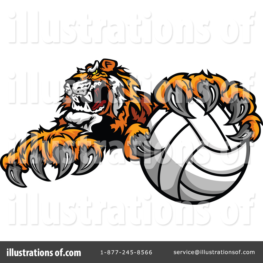 tiger volleyball clipart - photo #40