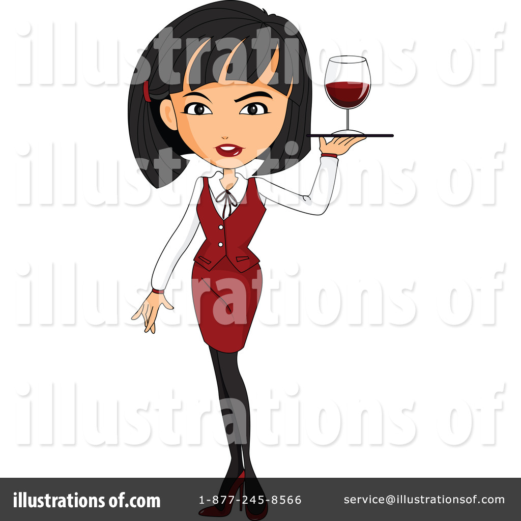 Waitress Clipart #1139690 - Illustration by Graphics RF