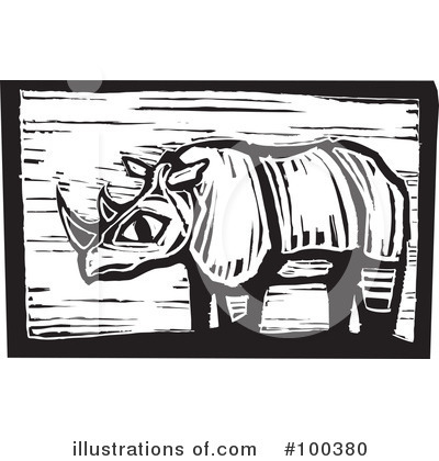 Royalty-Free (RF) Rhino Clipart Illustration by xunantunich - Stock Sample #100380