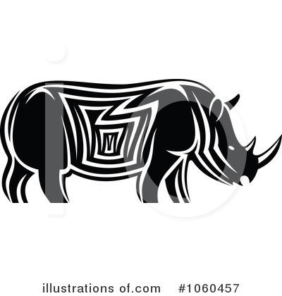 Royalty-Free (RF) Rhino Clipart Illustration by Vector Tradition SM - Stock Sample #1060457