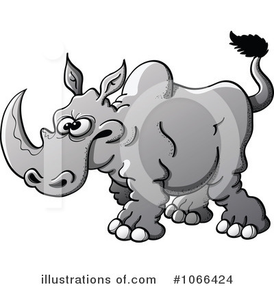 Royalty-Free (RF) Rhino Clipart Illustration by Zooco - Stock Sample #1066424