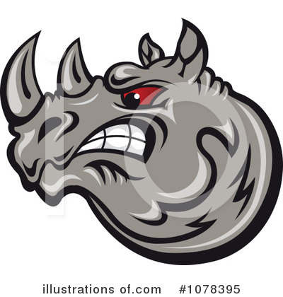 Royalty-Free (RF) Rhino Clipart Illustration by Vector Tradition SM - Stock Sample #1078395