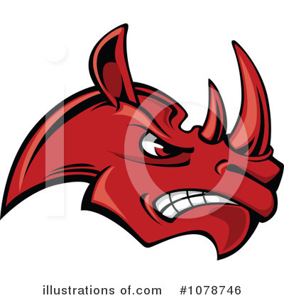 Royalty-Free (RF) Rhino Clipart Illustration by Vector Tradition SM - Stock Sample #1078746