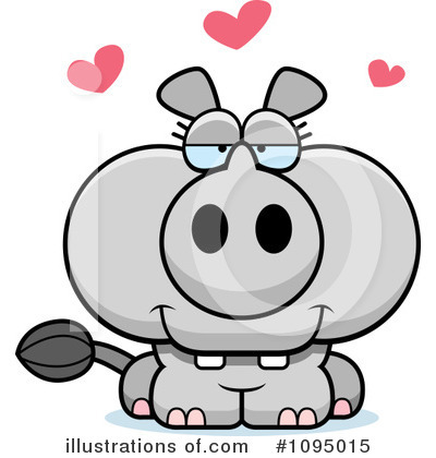 Royalty-Free (RF) Rhino Clipart Illustration by Cory Thoman - Stock Sample #1095015