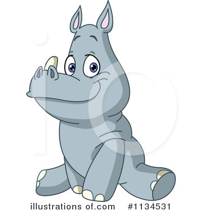 Royalty-Free (RF) Rhino Clipart Illustration by yayayoyo - Stock Sample #1134531