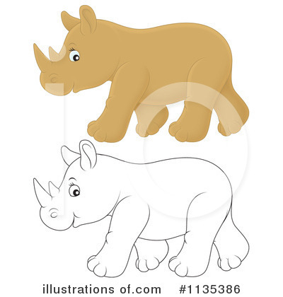 Royalty-Free (RF) Rhino Clipart Illustration by Alex Bannykh - Stock Sample #1135386