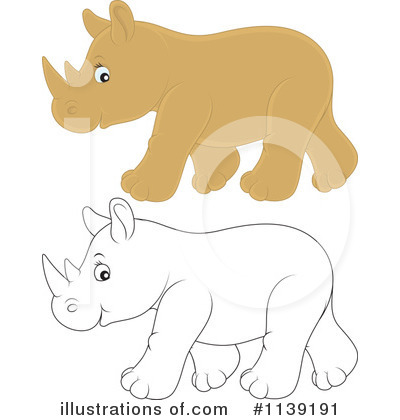 Royalty-Free (RF) Rhino Clipart Illustration by Alex Bannykh - Stock Sample #1139191