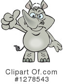 Rhino Clipart #1278543 by Dennis Holmes Designs