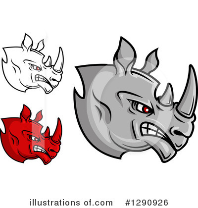 Royalty-Free (RF) Rhino Clipart Illustration by Vector Tradition SM - Stock Sample #1290926