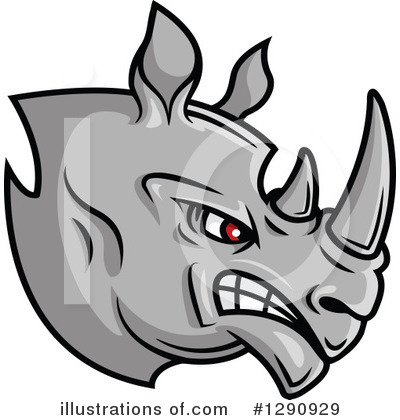 Rhino Clipart #1290929 by Vector Tradition SM
