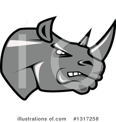 Royalty-Free (RF) Rhino Clipart Illustration by Vector Tradition SM - Stock Sample #1317258
