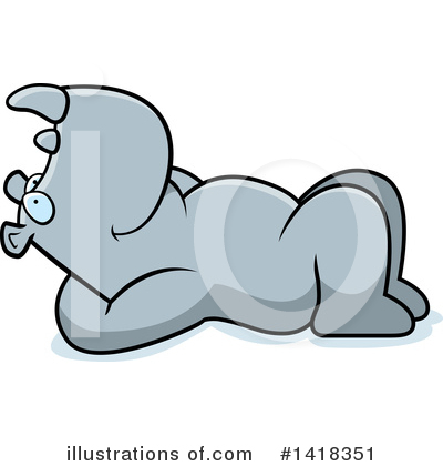 Royalty-Free (RF) Rhino Clipart Illustration by Cory Thoman - Stock Sample #1418351