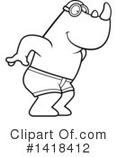 Rhino Clipart #1418412 by Cory Thoman