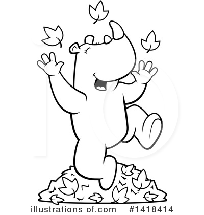 Royalty-Free (RF) Rhino Clipart Illustration by Cory Thoman - Stock Sample #1418414
