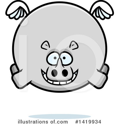 Royalty-Free (RF) Rhino Clipart Illustration by Cory Thoman - Stock Sample #1419934