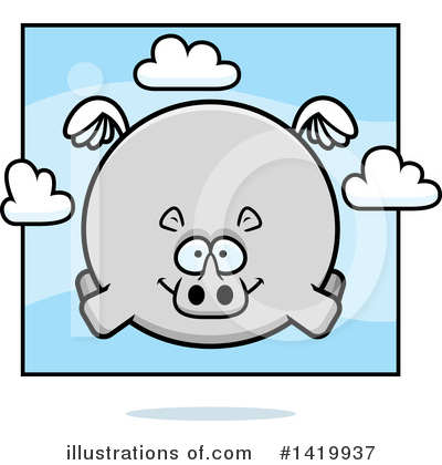 Royalty-Free (RF) Rhino Clipart Illustration by Cory Thoman - Stock Sample #1419937