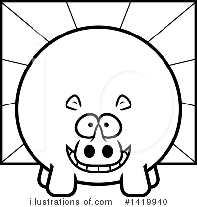 Royalty-Free (RF) Rhino Clipart Illustration by Cory Thoman - Stock Sample #1419940