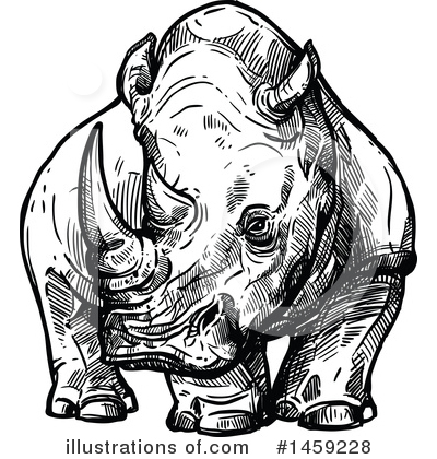 Royalty-Free (RF) Rhino Clipart Illustration by Vector Tradition SM - Stock Sample #1459228