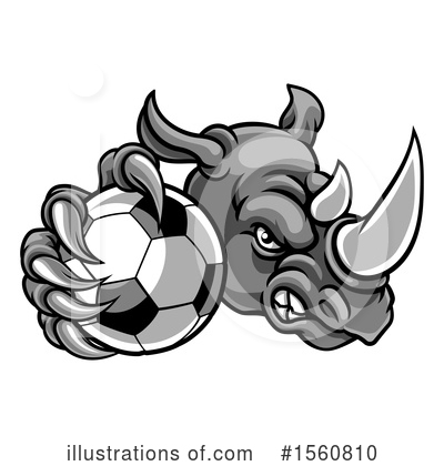Rhino Clipart #1560810 by AtStockIllustration