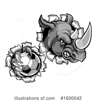 Royalty-Free (RF) Rhino Clipart Illustration by AtStockIllustration - Stock Sample #1600042