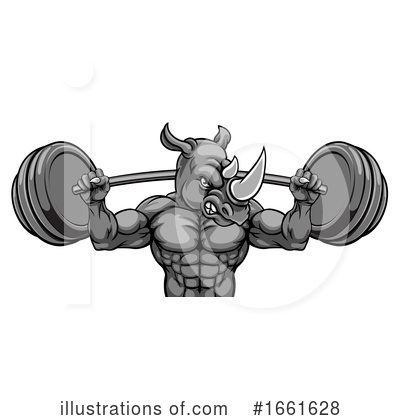 Royalty-Free (RF) Rhino Clipart Illustration by AtStockIllustration - Stock Sample #1661628