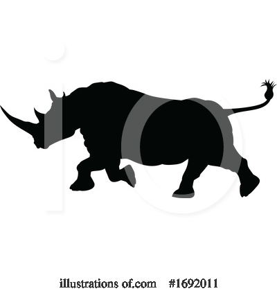 Royalty-Free (RF) Rhino Clipart Illustration by AtStockIllustration - Stock Sample #1692011
