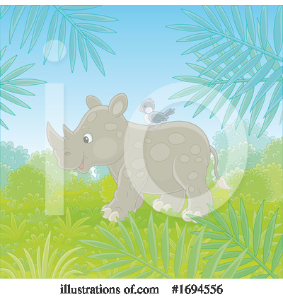 Royalty-Free (RF) Rhino Clipart Illustration by Alex Bannykh - Stock Sample #1694556