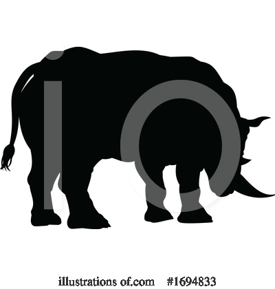 Royalty-Free (RF) Rhino Clipart Illustration by AtStockIllustration - Stock Sample #1694833