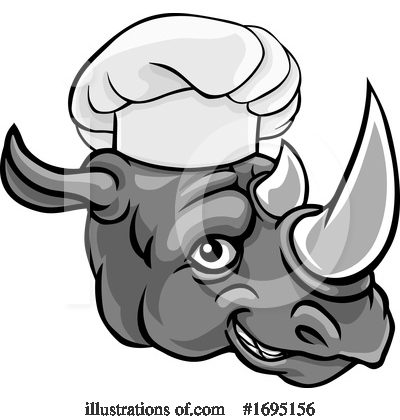 Royalty-Free (RF) Rhino Clipart Illustration by AtStockIllustration - Stock Sample #1695156