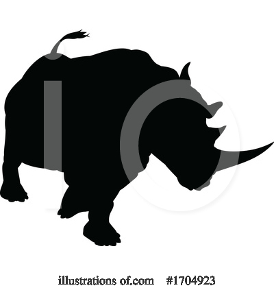 Royalty-Free (RF) Rhino Clipart Illustration by AtStockIllustration - Stock Sample #1704923